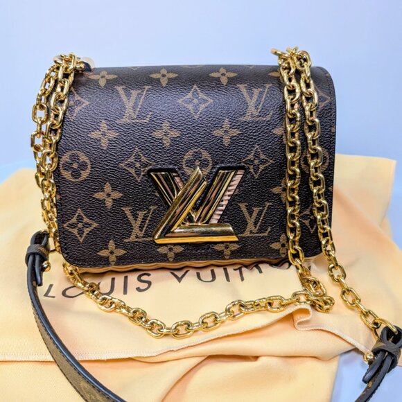 Louis Vuitton Damier Wicker Rattan Monogram Canvas Twist PM Shoulder Bag - Picture 16 of 16